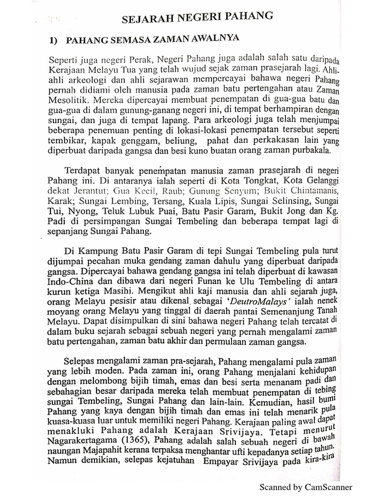 Sejarah Negeri Pahang | PDF