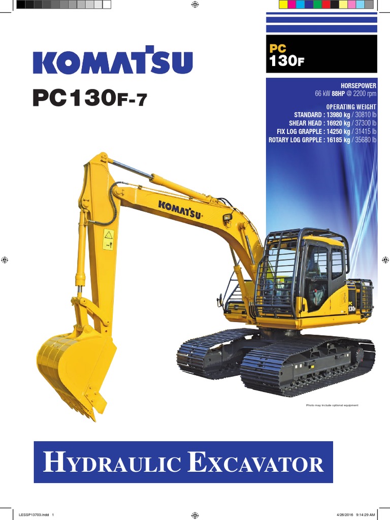 Komatsu PC130F-7 Excavator Overview | PDF | Engines | Truck