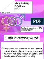 Gender Sensitivity Training For PNP WCPD Officers: PNP Police Regional Office III Camp Olivas July 24, 2019