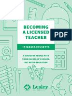 Becoming A Licensed Teacher: in Massachusetts
