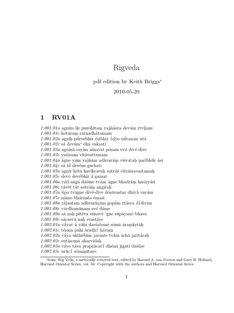 Rig Veda PDF | PDF | Home & Garden