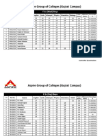 Marks Sheet (Boys)