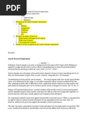 Search Warrant
