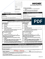 Fillable Direct Deposit Form