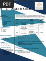 Nikhil B. Shinde: Contact Career Objective