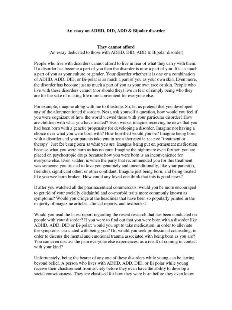 College essay on adhd picture