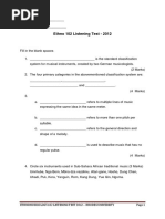 Ethno Listening Test 102 - 2012