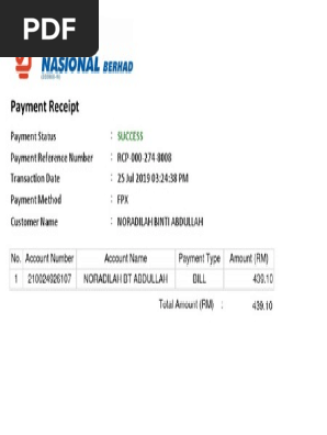 Payment Receipt