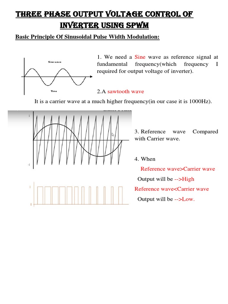 Three Phase Output Voltage Control of Inverter Usi | PDF | Power ...