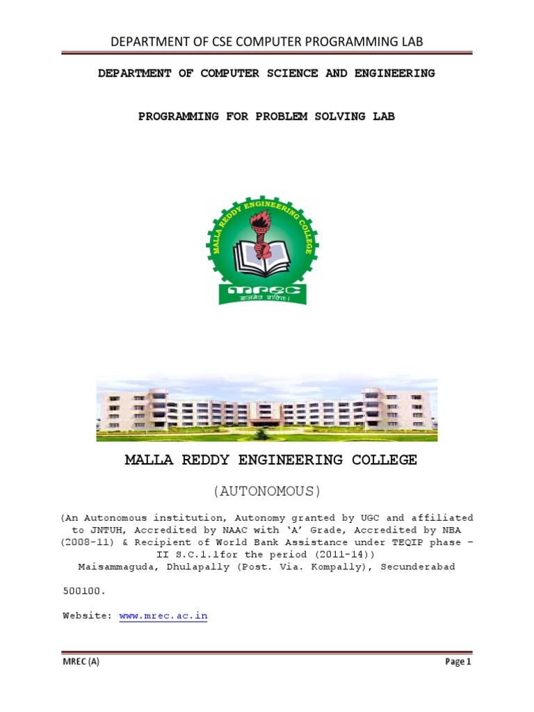 C Programming Lab Exercises Guide | PDF | Parameter (Computer ...