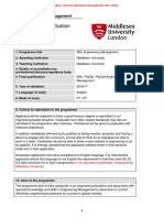 MSC Engineering Management