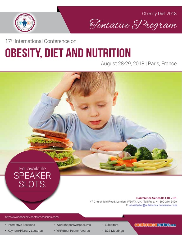 Obesity Diet And Nutrition Tentative Program Pdf Obesity Nutrition