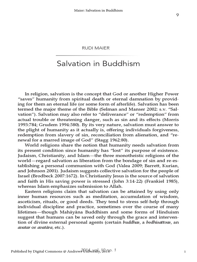 Understanding Salvation in Buddhism | PDF | Noble Eightfold Path ...