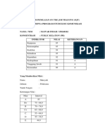 Form Penilaian On The Job Training