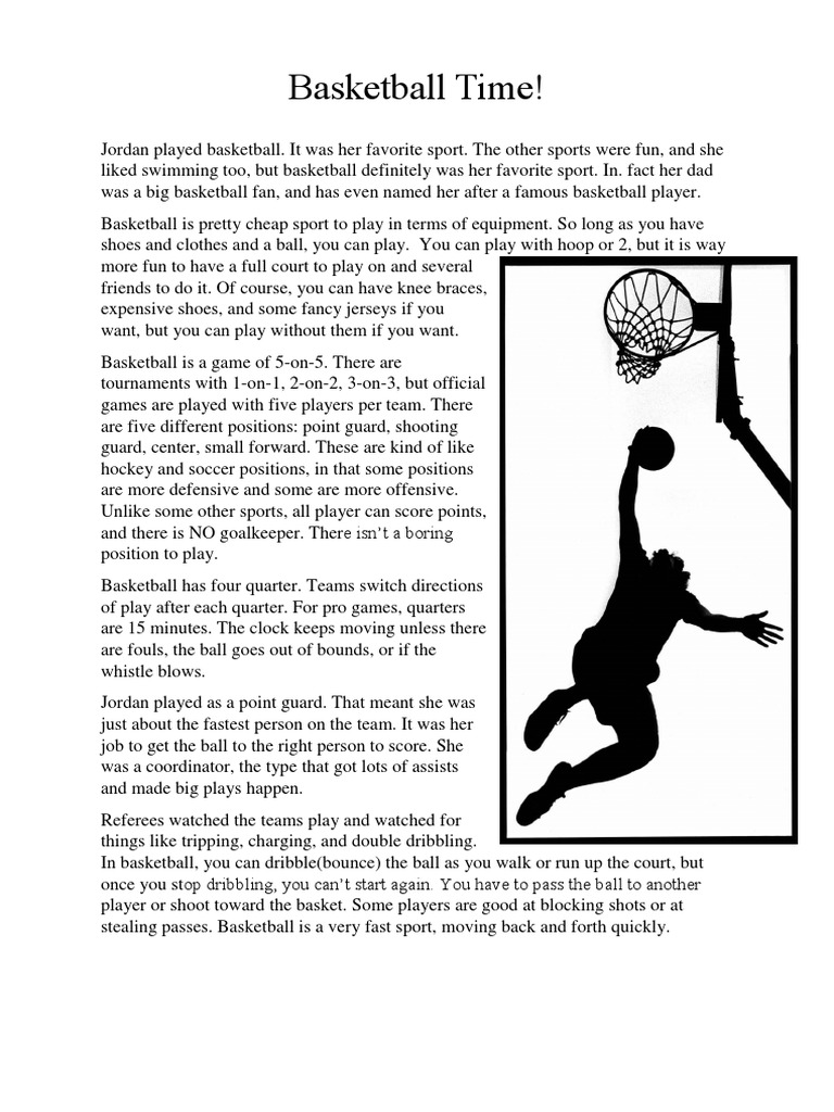 Basketball Time PDF Teams Ball Games