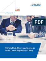 Criminal liability of legal persons in the Czech Republic
