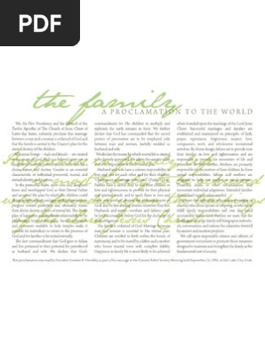 Family Proclamation 5x7 Ol