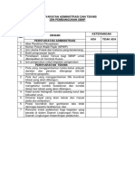 Ceklist Izin Kegiatan Pengadaan SBNP