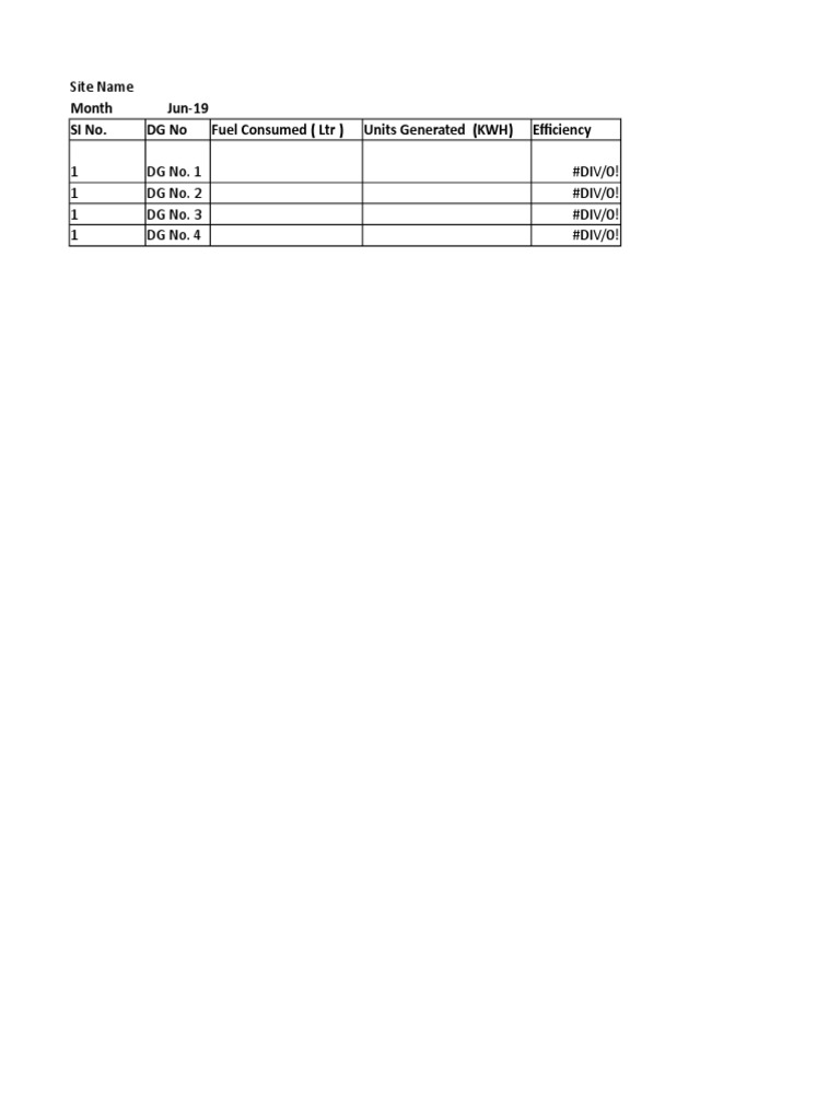 Diesel Generator Efficiency Report | PDF
