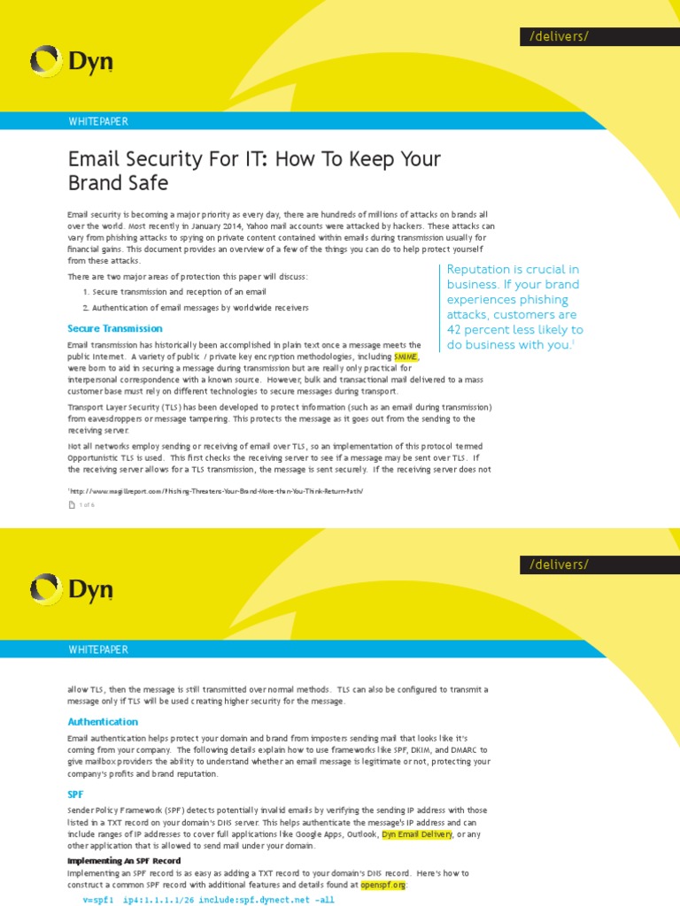 Email security for IT