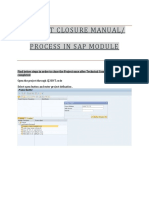 Project Closure Manual/ Process in Sap Module