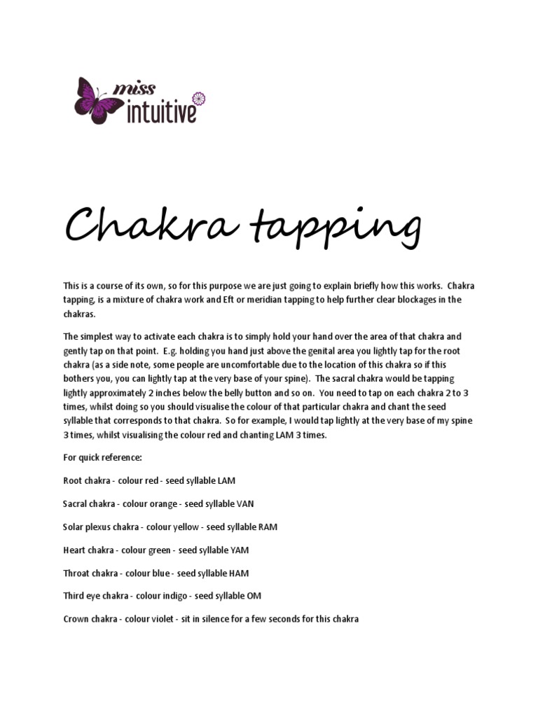 Chakra Tapping | PDF | Chakra