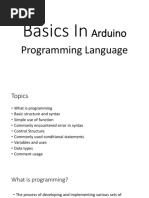 Basics Arduino Programming (Supplementary)