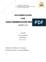 Documentation FOR Food Preservation Processing