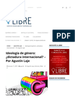 Laje, Agustín - Ideología de Género - ¿Dictadura Internacional