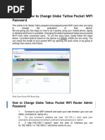 Guide On How To Change Globe Tattoo Pocket WiFi Password