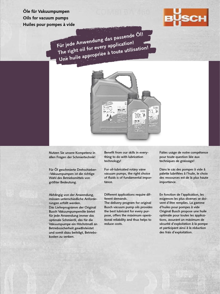 BUSCH Oils | PDF