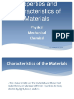 Properties and Characteristics of Materials