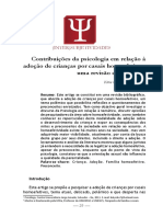 Contribuições da psicologia sobre adoção por casais homoafetivos