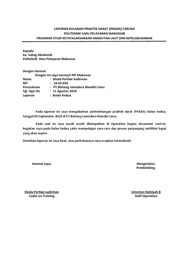 2 September Laporan Bulanan Docx