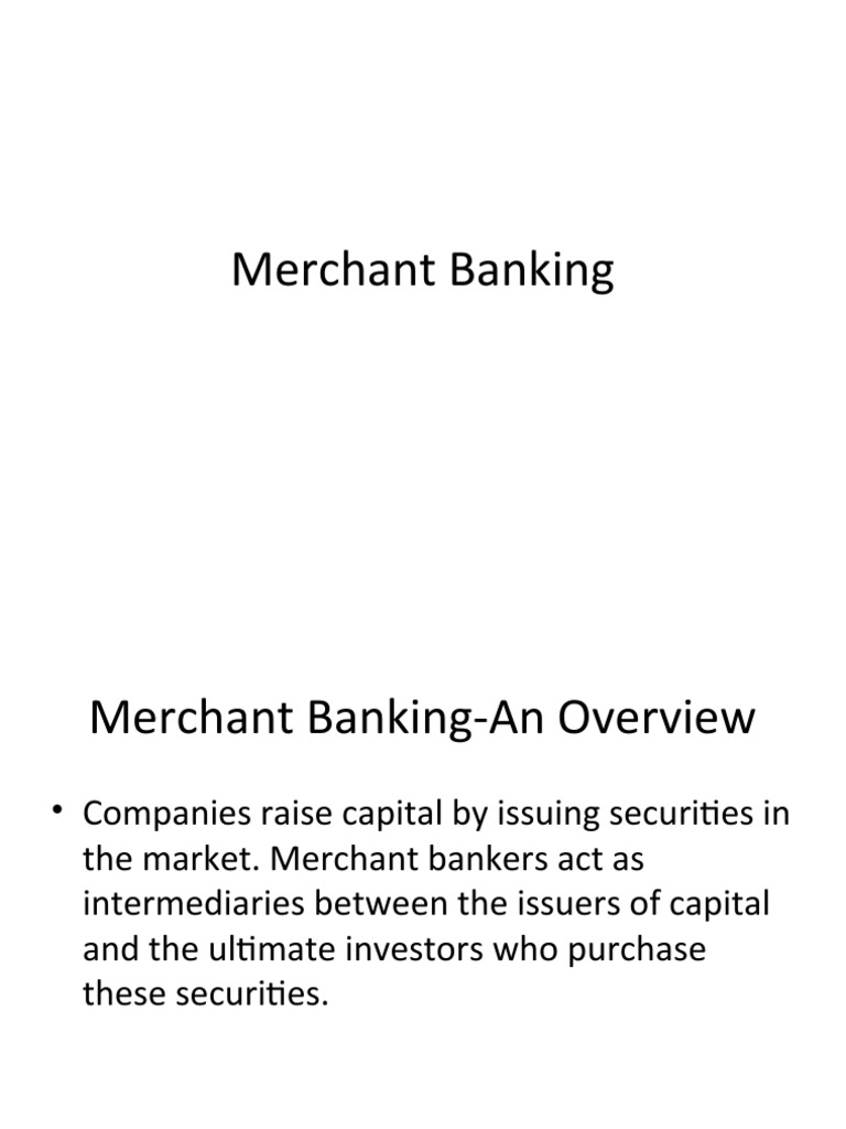 Merchant Banking | PDF | Securities (Finance) | Banks