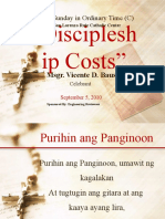 "Disciplesh Ip Costs": 23 Sunday in Ordinary Time (C)