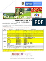 Comunicado Valle Del Cauca 06 Del 30 Abril de 2019