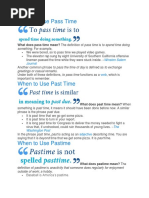 When To Use Pass Time: What Does Pass Time Mean? The Definition of ...