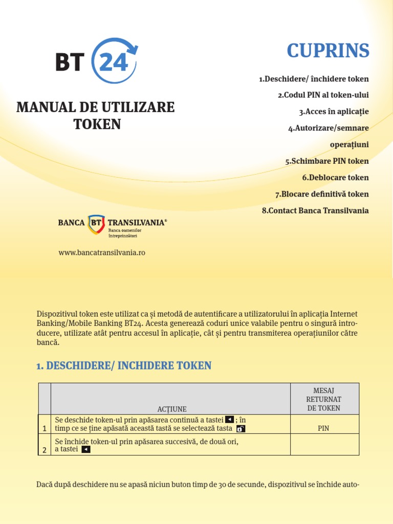 Manual Utilizare Token | PDF