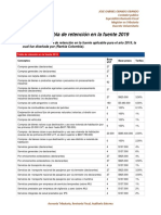 Tabla de Retencion en La Fuente Año 2019 PDF