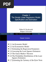 The Simple Linear Regression Model: Specification and Estimation