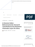 A Heresia Sobre Relacionamento Sexual e Transferência de Demônios Chamada Laços de Alma - Renato Vargens PDF