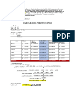 Calculo de Prestaciones 2019