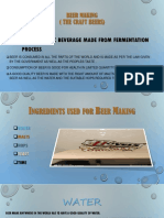 Beer Making (The Craft Beers) : N Alcoholic Beverage Made From Fermentation Process