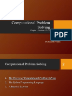 Computational Problem Solving: Chapter 1, Sections 1.5-1.7