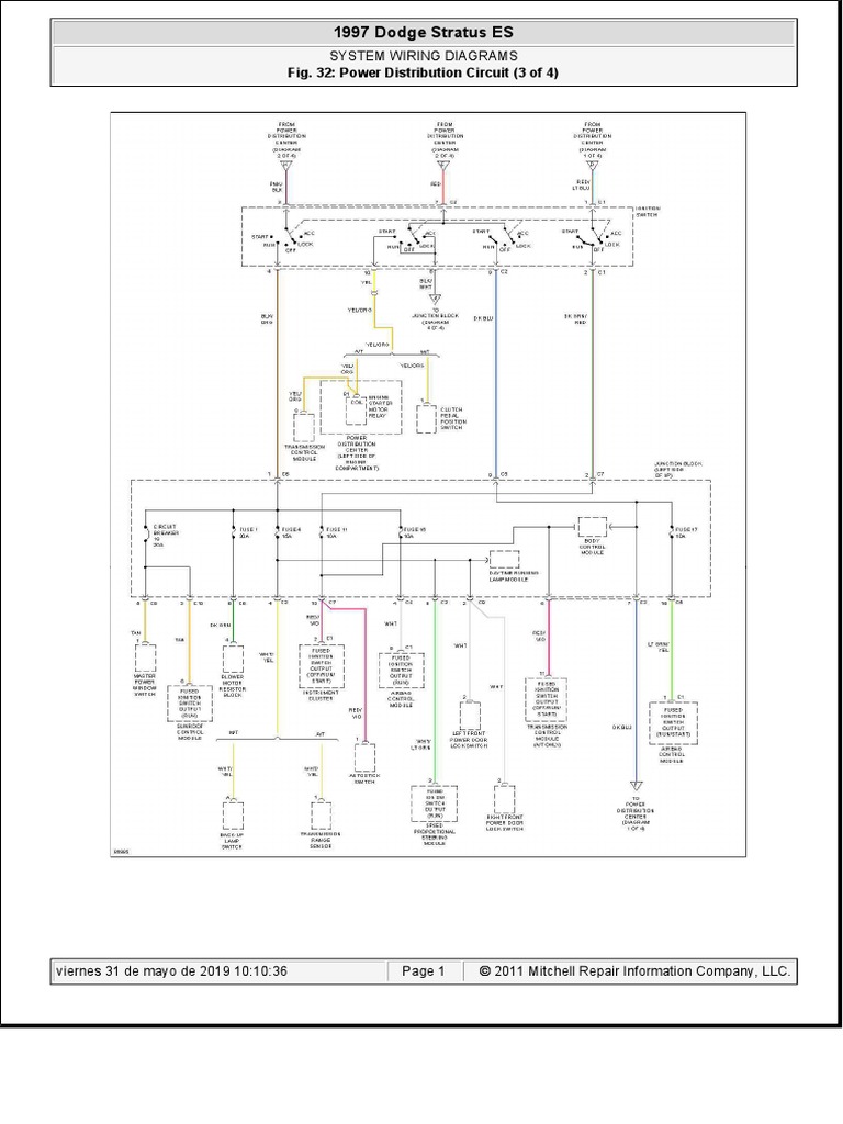 1997 Dodge Stratus ES 1997 Dodge Stratus ES System Wiring