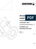 Armstrong Model FTV: Hard Flanged Flo-Trex Combination Valve Installation and Operating Instructions