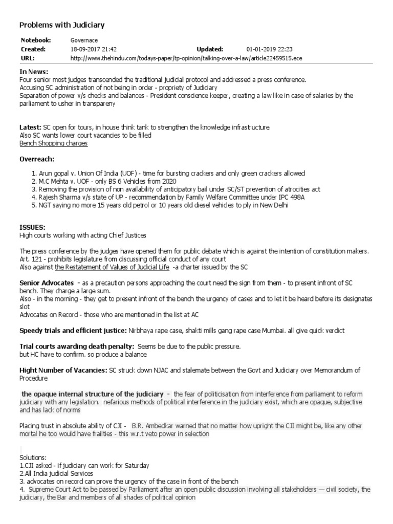 Judiciary | PDF | Supreme Court Of India | Judiciaries