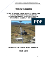 Informe Geodésico de Un Proyecto de Sistema de Riego