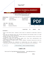 Rtu Exam Result For Rollno - 16ESKME203 PDF